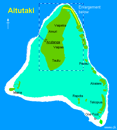 Map of Aitutaki