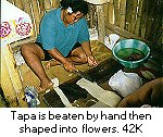 Beating tapa by hand