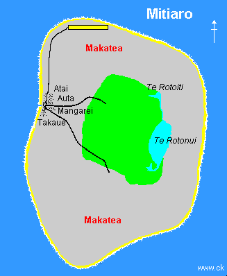 Map of Mitiaro