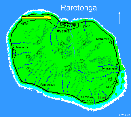 Map of Rarotonga